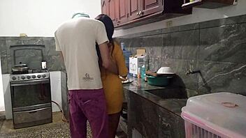 i pull down my stepbrother's pants in the kitchen for a homemade deepthroat treat