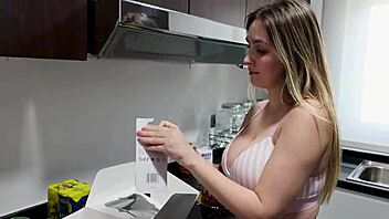 young guy pounds milf's ass hard on birthday