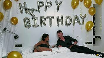 Yasmina khan celebrates birthday with rough group fucking big cock cum in mouth