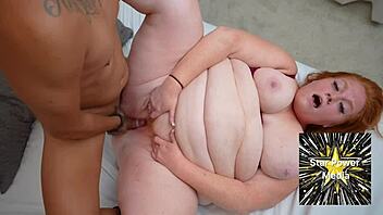 BBW Redhead Dominates Male in Steamy Double Sex Tape