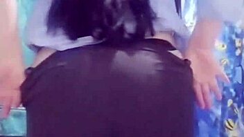 mexican big ass secretary strips uniform shows fat culo and tits in laundry!