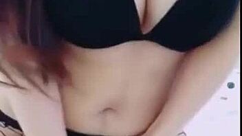 Stunning beauty's massive white tits tease in solo selfie reveal