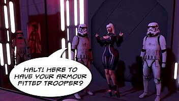 Electric Pornstars Deliver Explosive Star Wars Cumshot Tits Action