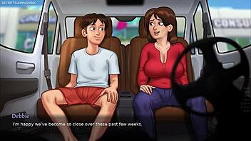 Wow, pounding natural tits milf in her office during Summertime Saga!