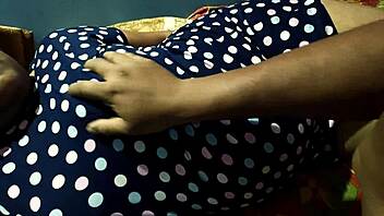 Desi MILF Chikki Bhabhi's big tits massaged then fucked hard