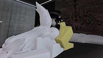 Passionately pounding hot furry babe's ass in roblox condo thrill
