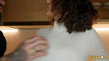 Passionate Latina's Thick Tits Crave Rough Garage Pounding