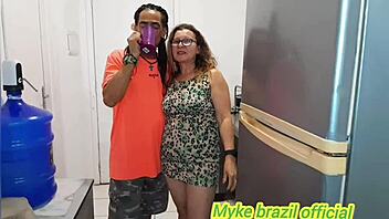 brazilian blonde bent over kitchen doggystyle pounding