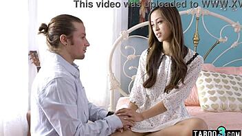 Innocent Kiss Leads Petite Asian Alexia To Big Cock Ride!