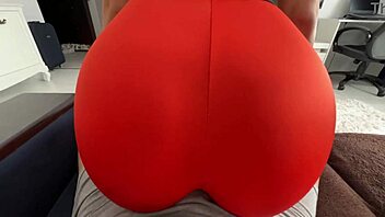 Your stepsis big ass grinds my cock in tight leggings!