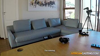 busty african dancer unleashes wild ebony curves at casting audition