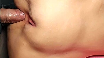 close up on her fat shaved pussy as the fuck doll takes double penetration toys deep