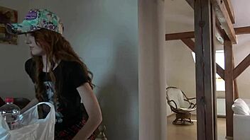 hot leon lambert girls try tight miniskirt lingerie wedgies backstage party