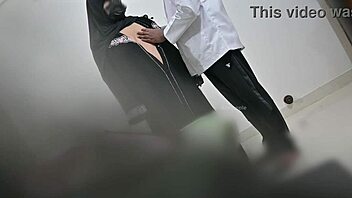 Hijab Muslim Patient Fucked Doggy by Horny Doctor