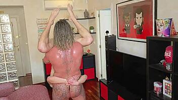 i feel so powerful lifting this muscular young stud then squirting all over his big clit pounding cock