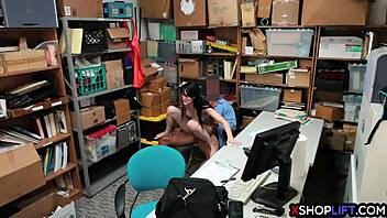 Ever wonder what happens when a shoplifting teen's hairy pussy meets the mall cop?