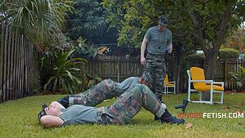 horny teens ride cocks at military boot-y camp