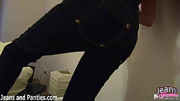 hey, watch me shake my tight 18yo ass in these ripped jeans before stripping nude