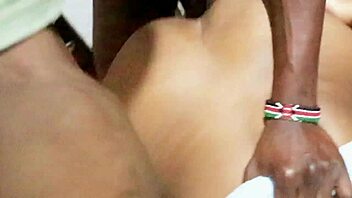 hairy kenyan pussy stretched by massive bbc pounding deep
