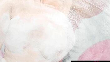 Aubrey Destremps strips revealing pierced nipples and fit body