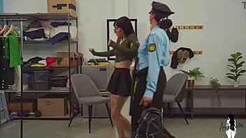 two latina thieves caught sucking to escape punishment!