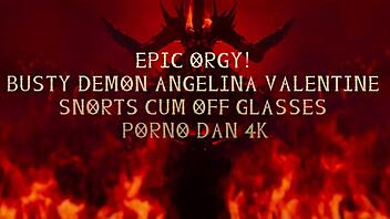 Taylor Wane vs Angelina Valentine sloppy blowjob contest