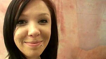 riley rebel rips pantyhose for steamy lap dance on glass dildo