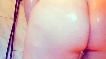 Sexy Milf Rubs Big Tits in Soaking Wet Shower