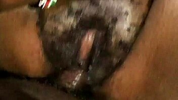 hairy kenyan pussy stretched by massive bbc pounding deep