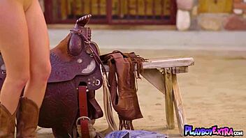 Petite brunette milf strips rides cowgirl naked outdoors sexy