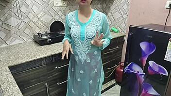 desi big tits mommy teaches stepson hardcore kitchen fucking with hindi dirty talk