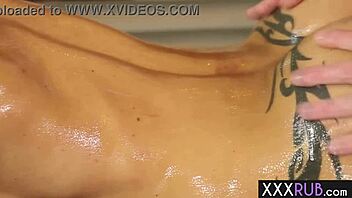 Janitor massages curvy big tits boss jewels jade then fucks her hard