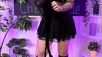 nylon club babe slips into fishnet tights teasing curvy legs