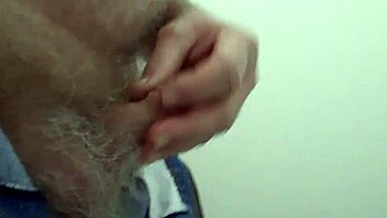 Rustyas1 jerks small cock hard in public toilet orgasm rush
