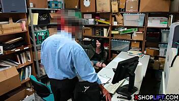 Ever wonder what happens when a shoplifting teen's hairy pussy meets the mall cop?