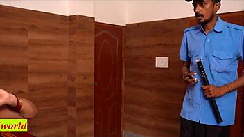 Beautiful bhabhi's steamy office guard hookup