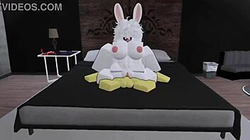 Passionately pounding hot furry babe's ass in roblox condo thrill