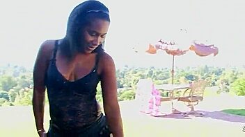 ebony babe with saggy tits, lick my balls before i fuck your hairy pussy hard