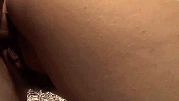 She Moans As Huge Cock Stretches Her Shaved Pussy Insides