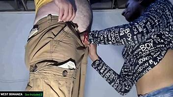 Skinny latina milf kneels for deepthroat face fuck swallowing huge cum load