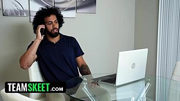 Gorgeous flexible blonde beauty's perfect natural boobs used as interracial girlfriend fantasy