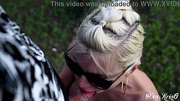 Gardener facefucks tattooed girl pov sloppy cum swallow outside 😘