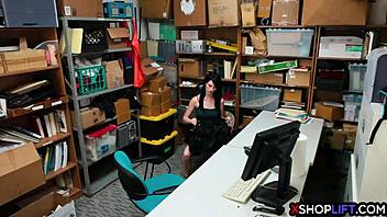 Ever wonder what happens when a shoplifting teen's hairy pussy meets the mall cop?