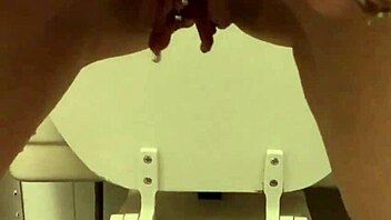 my pretty pierced pussy peeing in bathroom 😍 solo milf fun