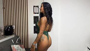 brunette latina takes double penetration from big rasta and jack kallahari heels lingerie