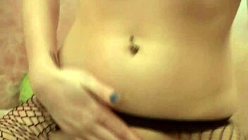 riley rebel rips pantyhose for steamy lap dance on glass dildo