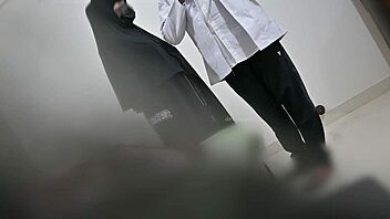 Hijab Muslim Patient Fucked Doggy by Horny Doctor