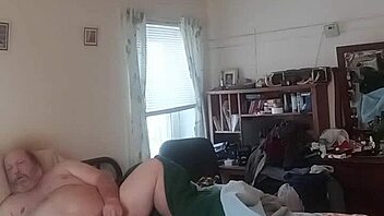 guy strokes small cock in country solo