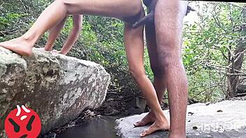 Lonely river cutie ends up devouring my thick cock whole