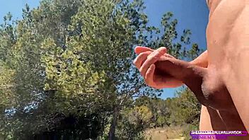 uhh big cock bodybuilder strokes huge meat naked on trail... damn